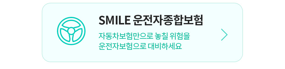 SMILE운전자종합보험 자동차보험만으로 놓칠 위험을 운전자보험으로 대비하세요 상담신청하기