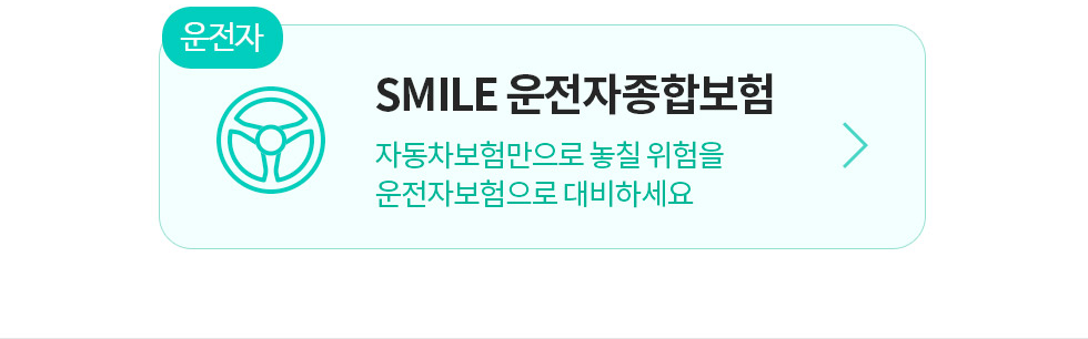 SMILE운전자종합보험 자동차보험만으로 놓칠 위험을 운전자보험으로 대비하세요 상담신청하기